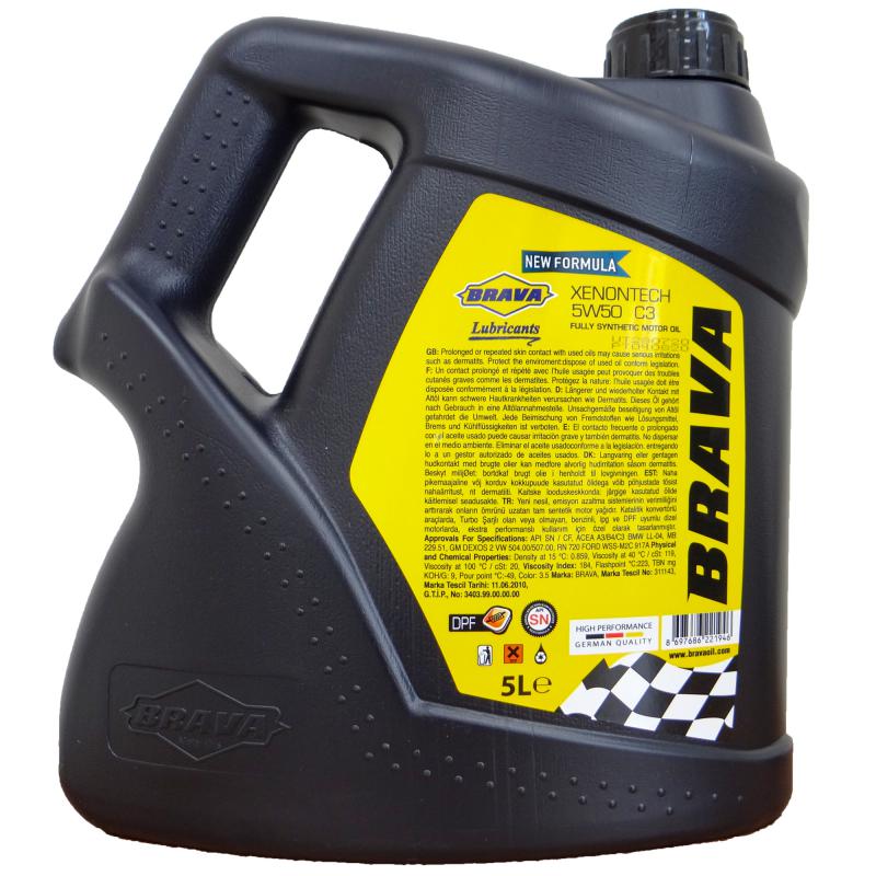 BRAVA XENOTECH 5W50 % 100 SENTETİK MOTOR YAĞI 5LT | AncorTeknoloji.com