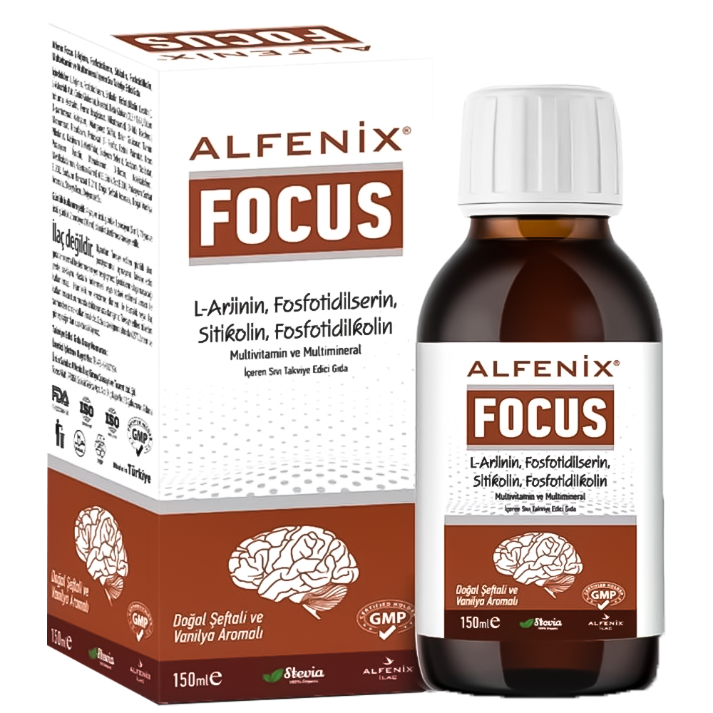 Focus Şurup, Konsantrasyon Takviyesi, 150ml L-arjinin, Fosfotidiliserin