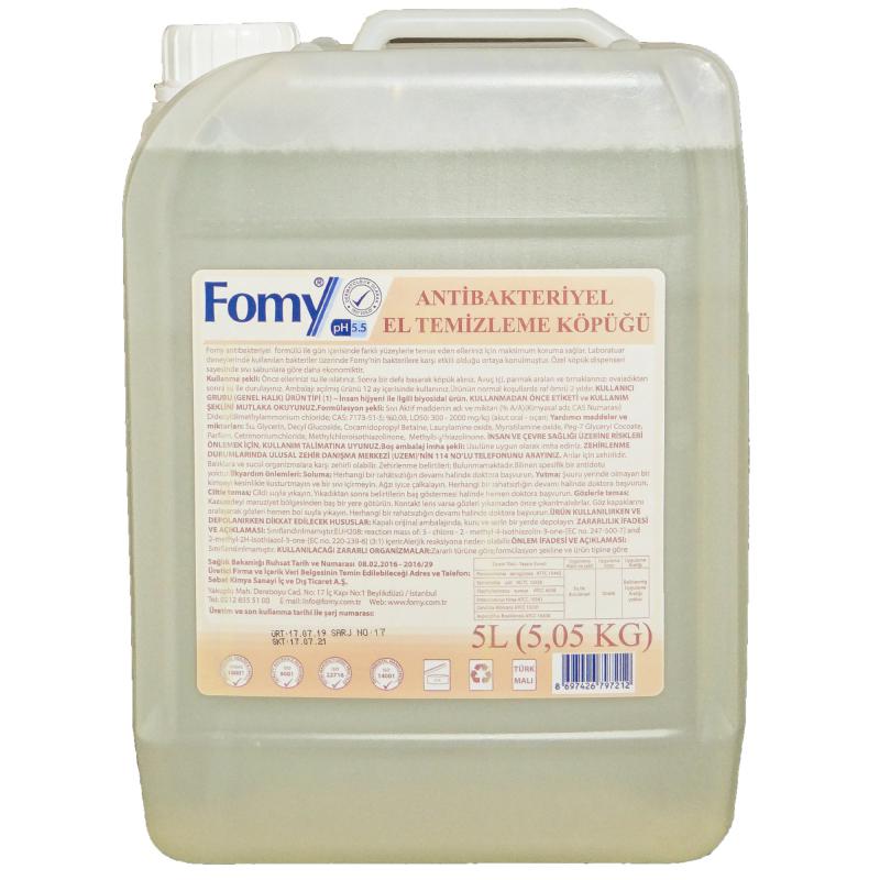 Fomy%20Antibakteriyel%20Köpük%20Sabun%205lt,%20Biosidal%20Ruhsatlı,%20Antibakteriyel,%205lt%20Kilitli%20Kapaklı%20Bidon,%20ph:%205.5,%20Köpük%20Sabun,%20TSE