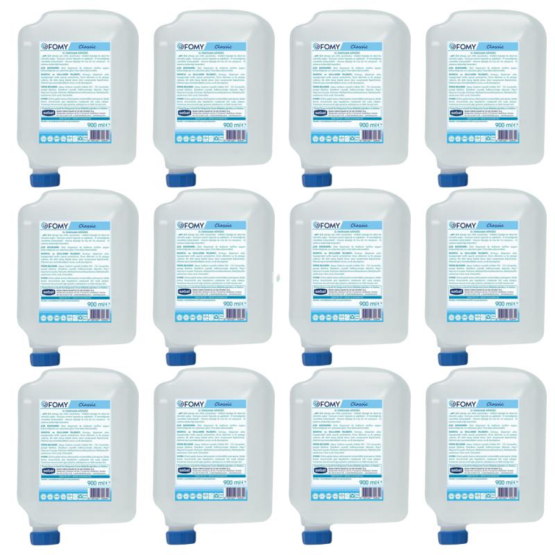 Classic Köpük Sabun 900ml 12li Koli, TSE Belgeli, Demartolojik Raporlu 