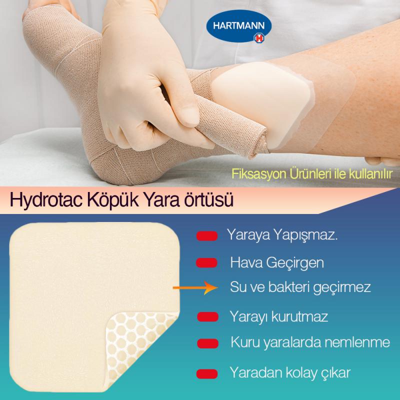 Hartmann%20Hydrotac%2010%20Cm%20X%2010%20Cm,%20Hidrojel%20Kaplı,%20Poliürethan%20Yara%20Örtüsü%20{1ad}