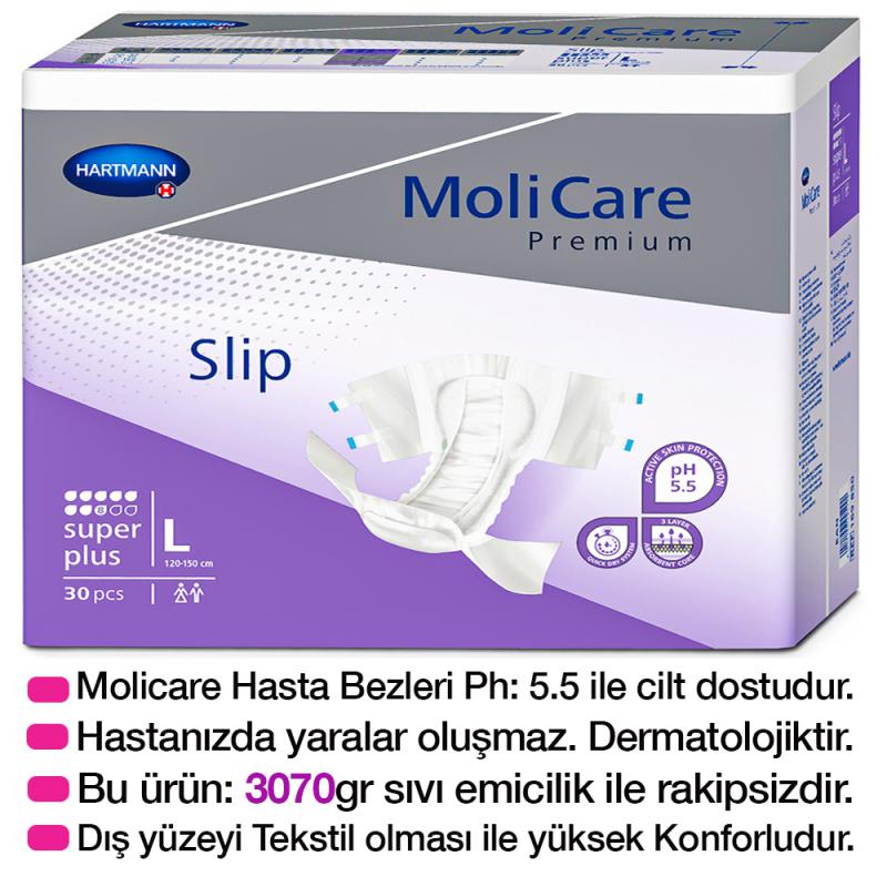 Molicare Premium Super Plus 30 lu Hasta bezi, Üstün Kalite, Emicilik Kapasitesi: 3070gr