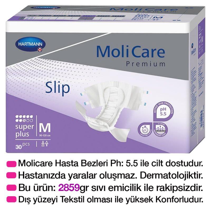 Molicare Premium Super Plus Medium - Bel Bantlı 30’lu Emicilik Kapasitesi: 2859gr