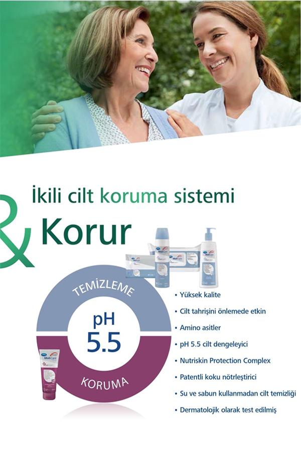 Molicare Skin, %20 çinko oksit içerir, 2x200ml,, yara bakım kremi, pişik giderici ve önleyici krem