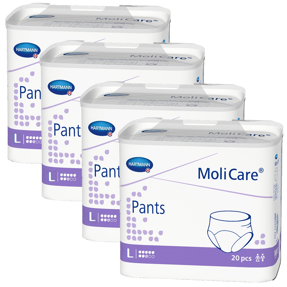 Molicare pants, Large, Külot Bez, 20adet, 8 damla, Emici külot, 1936gr emme kapasitesi, dermatolojik