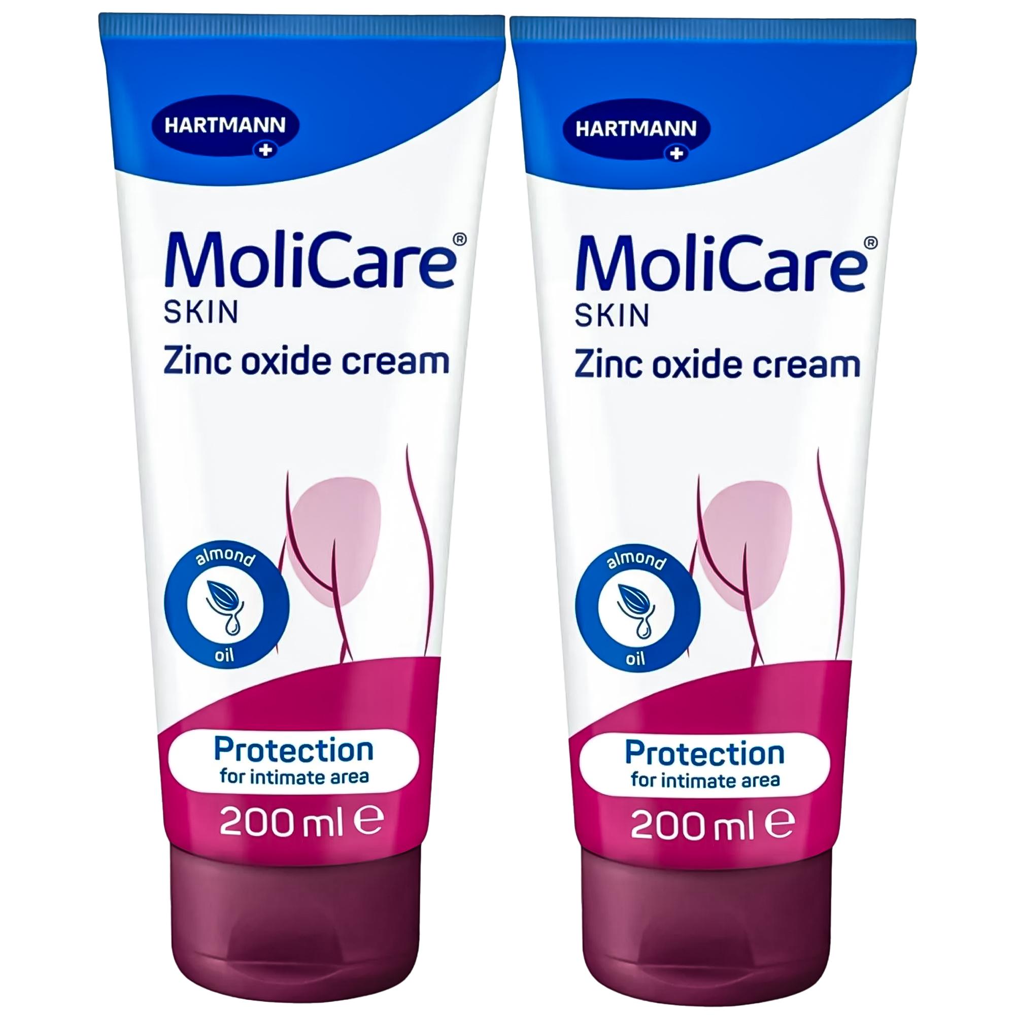 Molicare Skin, %20 çinko oksit içerir, 2x200ml,, yara bakım kremi, pişik giderici ve önleyici krem