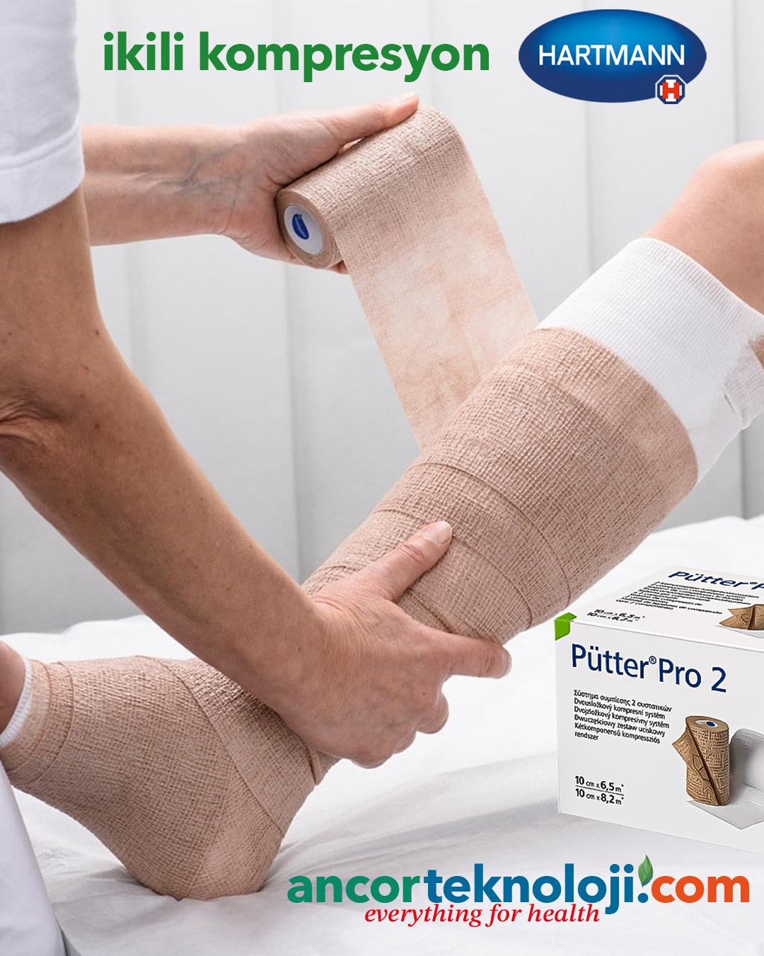 Pütter Pro 2, ikili kompresyon, venöz ülser, tedavisi, 7 gün kullanım