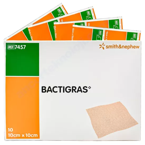 Bactigras, yara örtüsü 10cmx10cm, 10 adet kutu