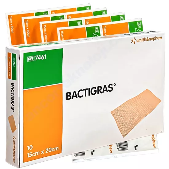 Bactigras, 15x20cm Parafinli tül yara örtüsü