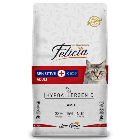 Felicia Az Tahıllı 12 Kg Yetişkin Kuzu Etli Hypoallergenic Kedi Maması