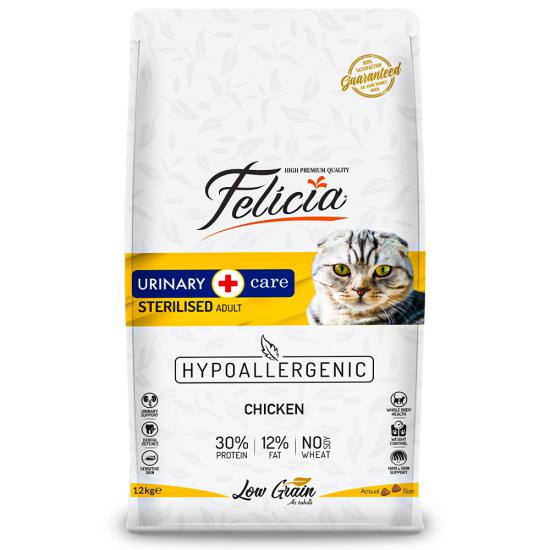 Felicia Düşük Tahıllı Sterilised Tavuklu Kısır Kedi Maması 12 Kg