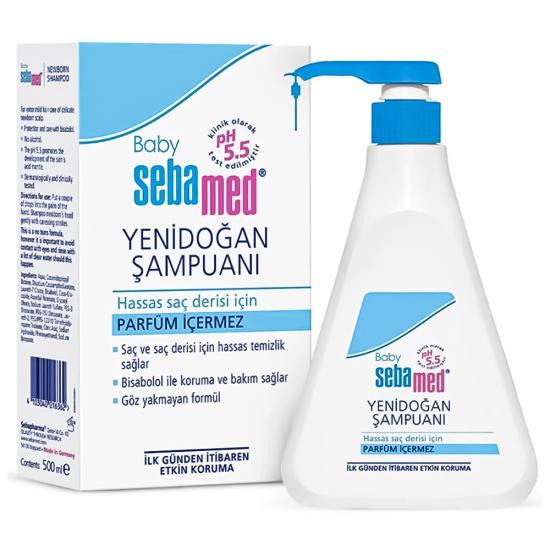 Sebamed, Baby, yenidoğan şampuanı, parfümsüz, ph5.5 Bisabolol içerir, 500ml 