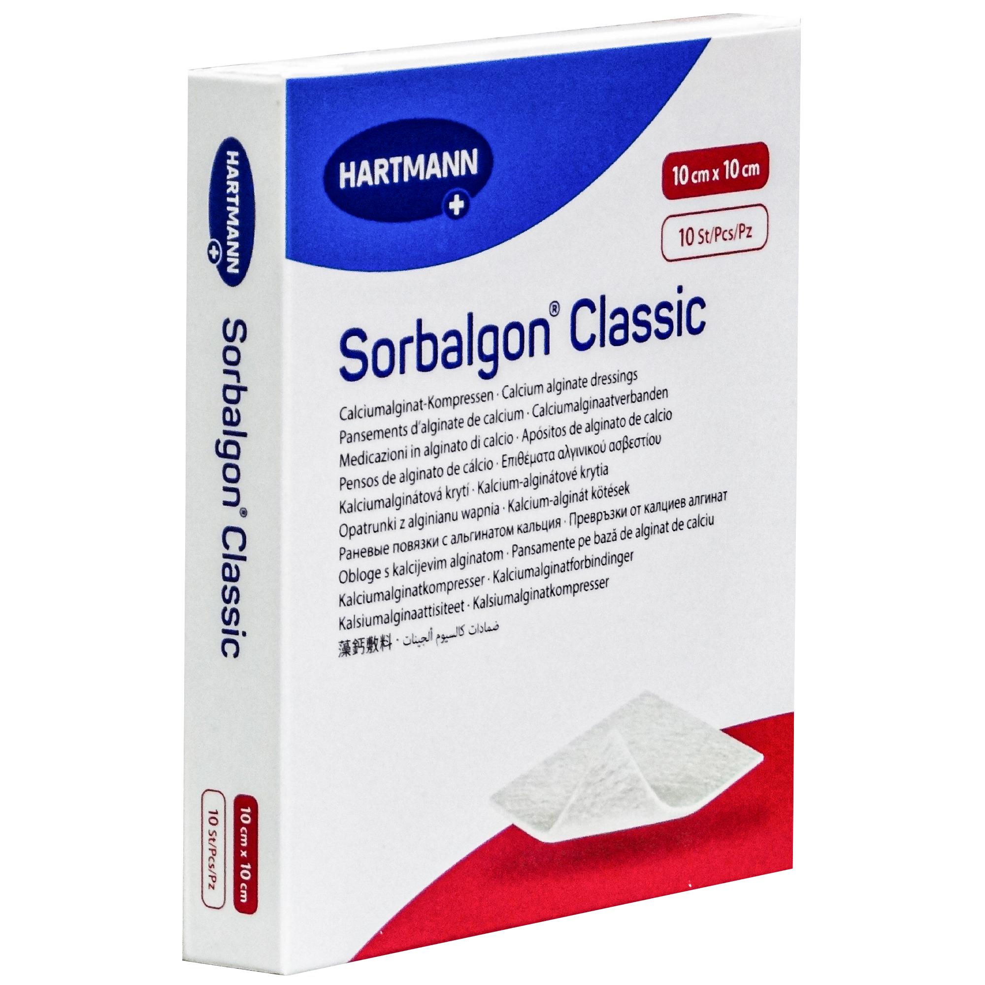 Hartmann, sorbalgon 10x10cm, 10 adet, kalsiyum alginat yara örtüsü, yara bakım