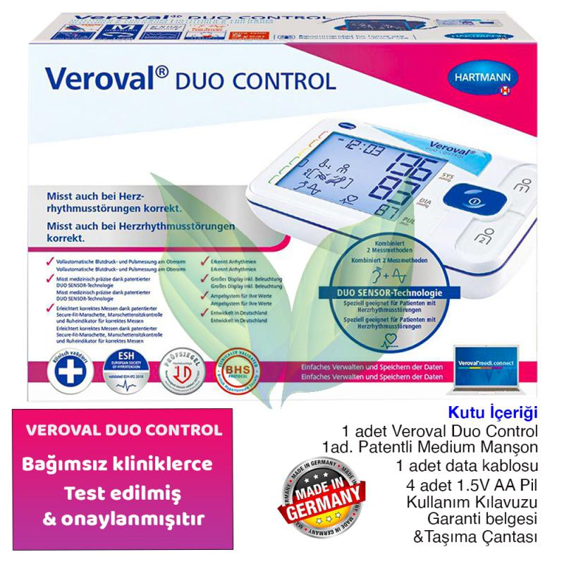 Hartmann Veroval Duo Control, Hafızalı, Tam Otomatik Tansiyon Aleti, Osilometrik ve Korotkoff Teknolojisi - 6 Yıl Garanti