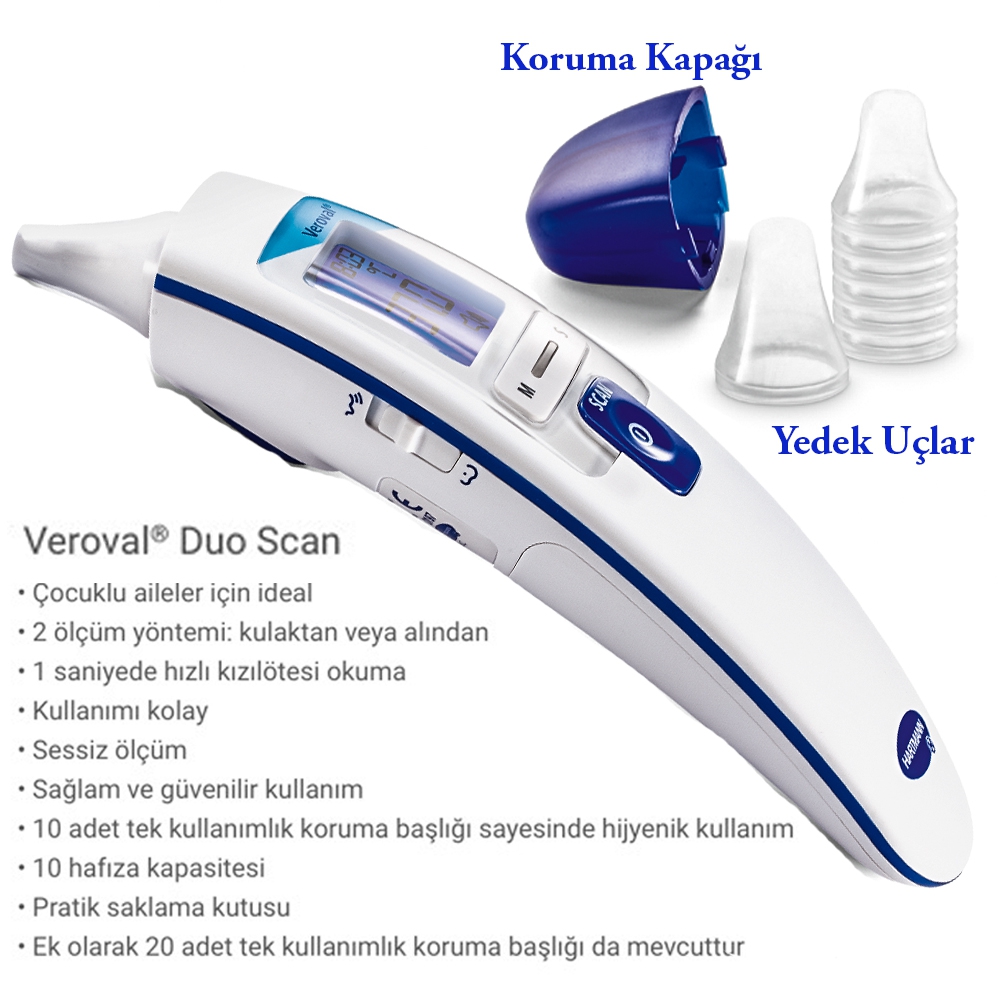 Hartmann Veroval Duo Scan Dijital Kulaktan Ve Alından Ateş Ölçer