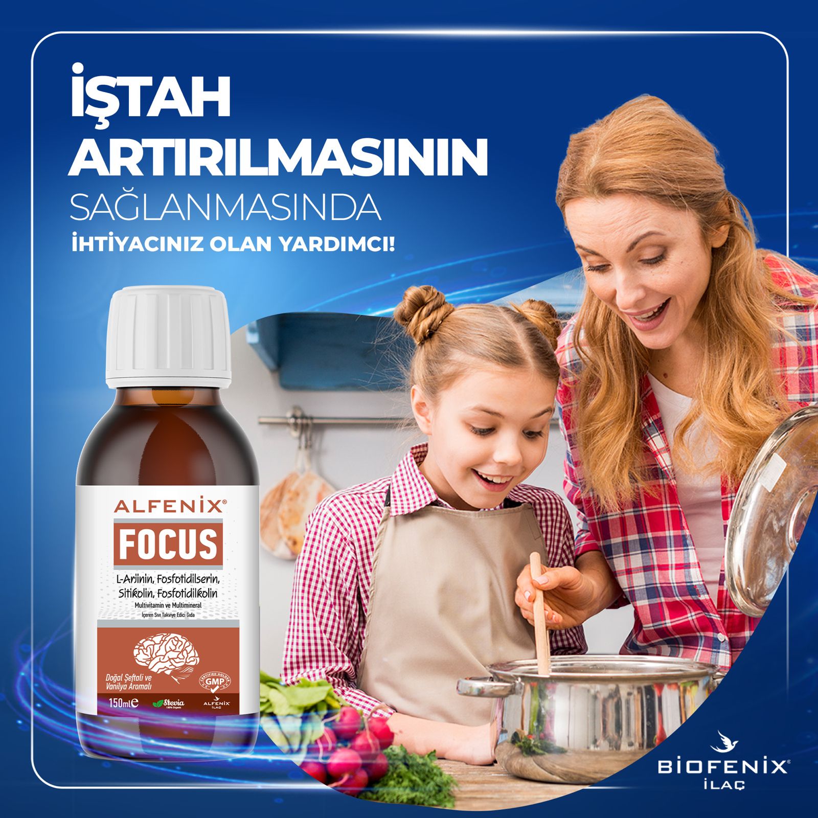 Focus Şurup, Konsantrasyon Takviyesi, 150ml L-arjinin, Fosfotidiliserin