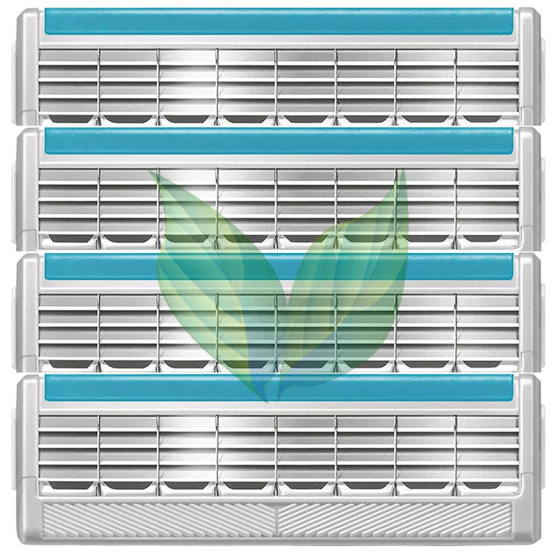 Wilkinson Quattro Titanium Sensitive 4 lü Yedek Tıraş Bıçağı, Almanya Üretim, Vitamin E + Aloe + Jojoba